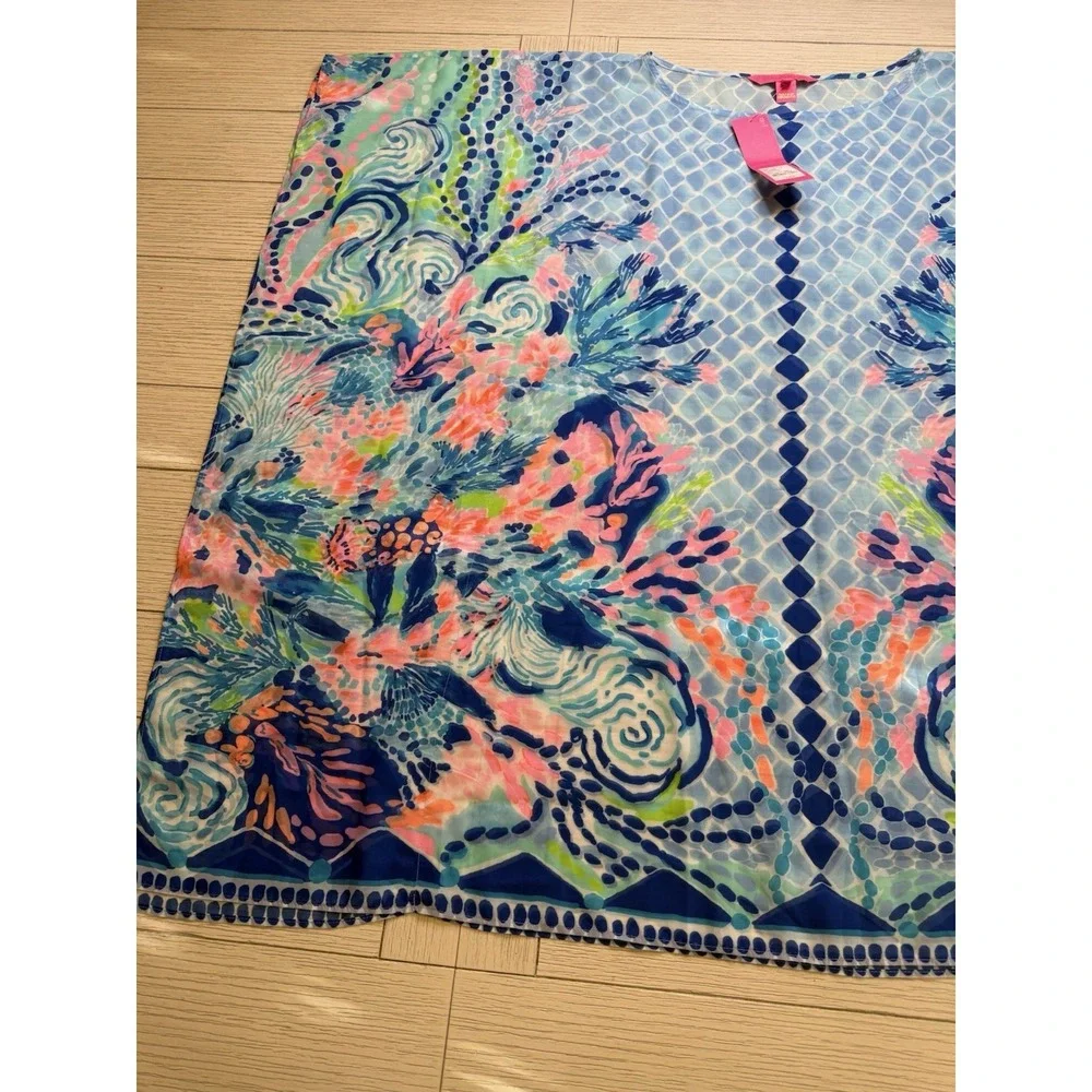 Lilly Pulitzer NWT Alvaro Caftan Swim‎ Cover-up Hidden Treasure MSRP $148 XXS/XS
